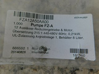 image for: Bijur Delimon Lubrication Pump Type FZ-A, FZA12A50AA00, 215:1 Ratio Flowserve