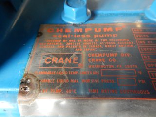 image for: Crane ChemPump Seal-less GAT-1K-3T 460 V 60.5 TDH Ft 9 GPM