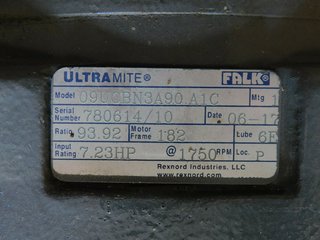 image for: Falk Ultramite Gear Drive 7.23 HP 1750 RPM 93.92:1, 182 Frame 09UCBN3A90.A1C