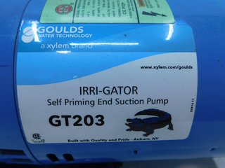 image for: NEW Goulds GT203 Irri-gator Self Priming End Suction Pump, 2 HP, 3450 RPM, 230V