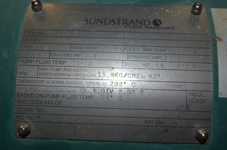 image for: Sundstrand 1 1/2" X 2" X 198.12mm Model HN23D-S3NHT-01D1 Can Pump